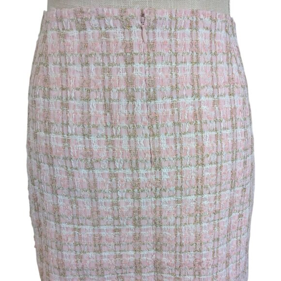 Anthropologie Rumored Coco Pink Tweed Mini Skirt - Picture 6 of 7